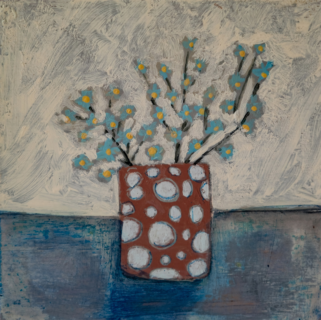 wall-art-print-canvas-poster-framed-Dotty Vase , By Louise O'hara-1