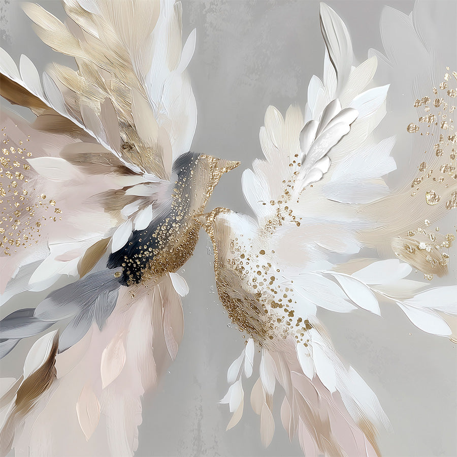 wall-art-print-canvas-poster-framed-Doves in Bloom, Left And Right, Set Of 2-9