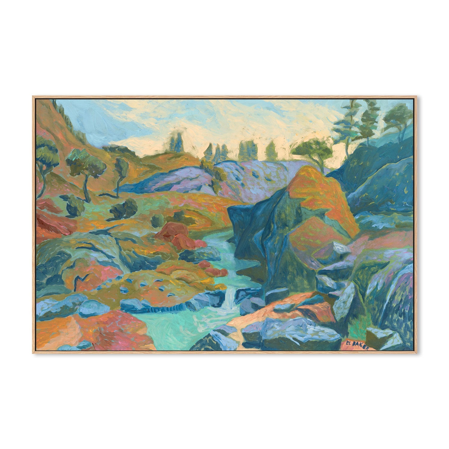 wall-art-print-canvas-poster-framed-Down Stream , By Eleanor Baker-4