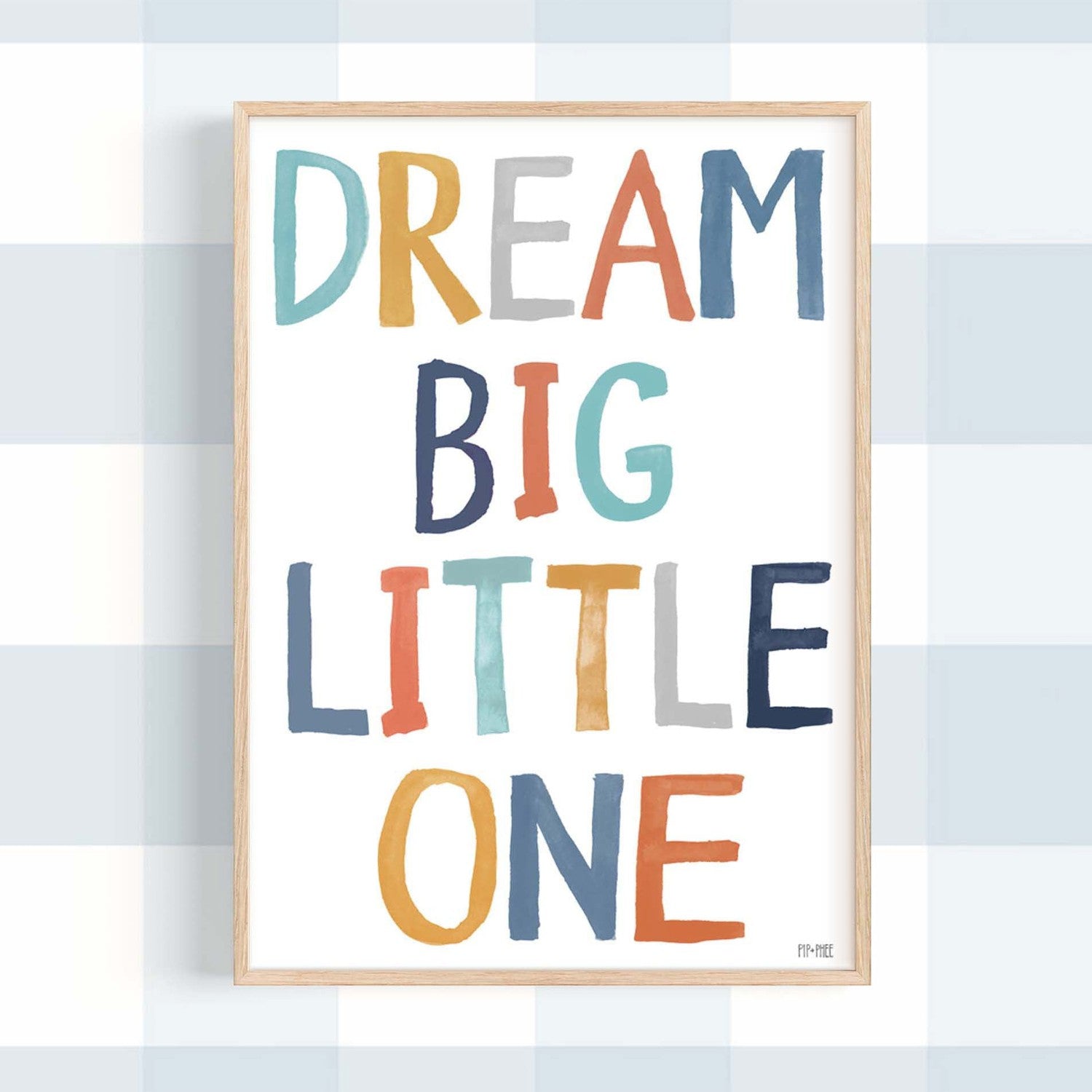 wall-art-print-canvas-poster-framed-Dream Big Slogan , By Pip and Phee-2