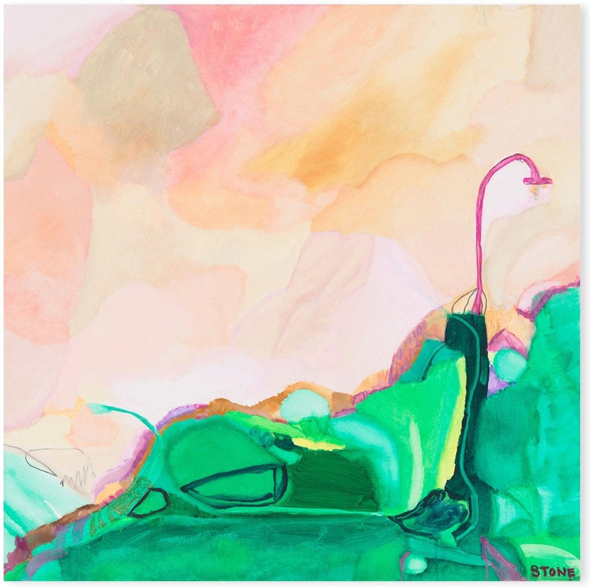 wall-art-print-canvas-poster-framed-Dreamy Green , By Belinda Stone-GIOIA-WALL-ART