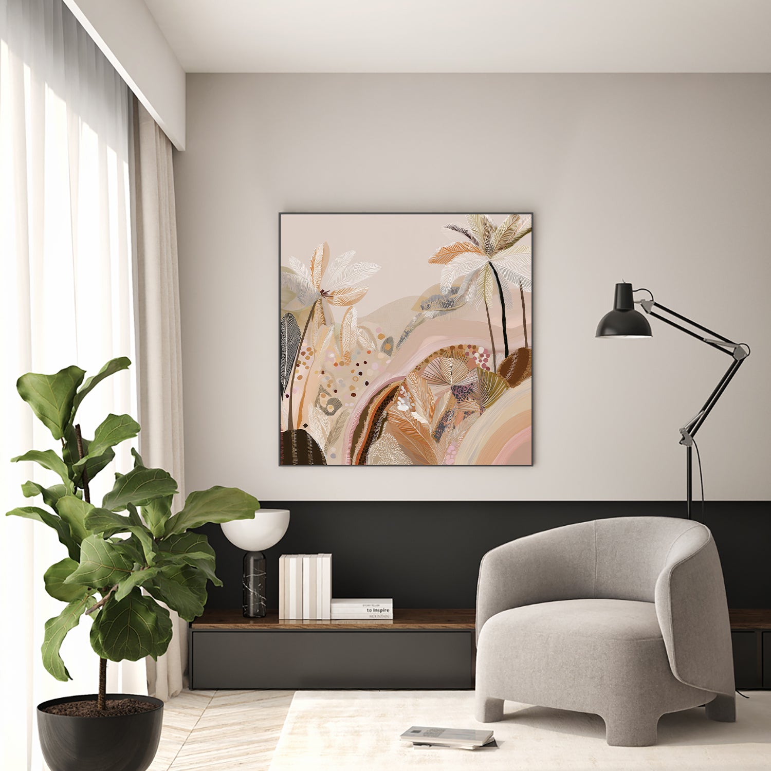 wall-art-print-canvas-poster-framed-Dreamy Palms , By Bella Eve-8