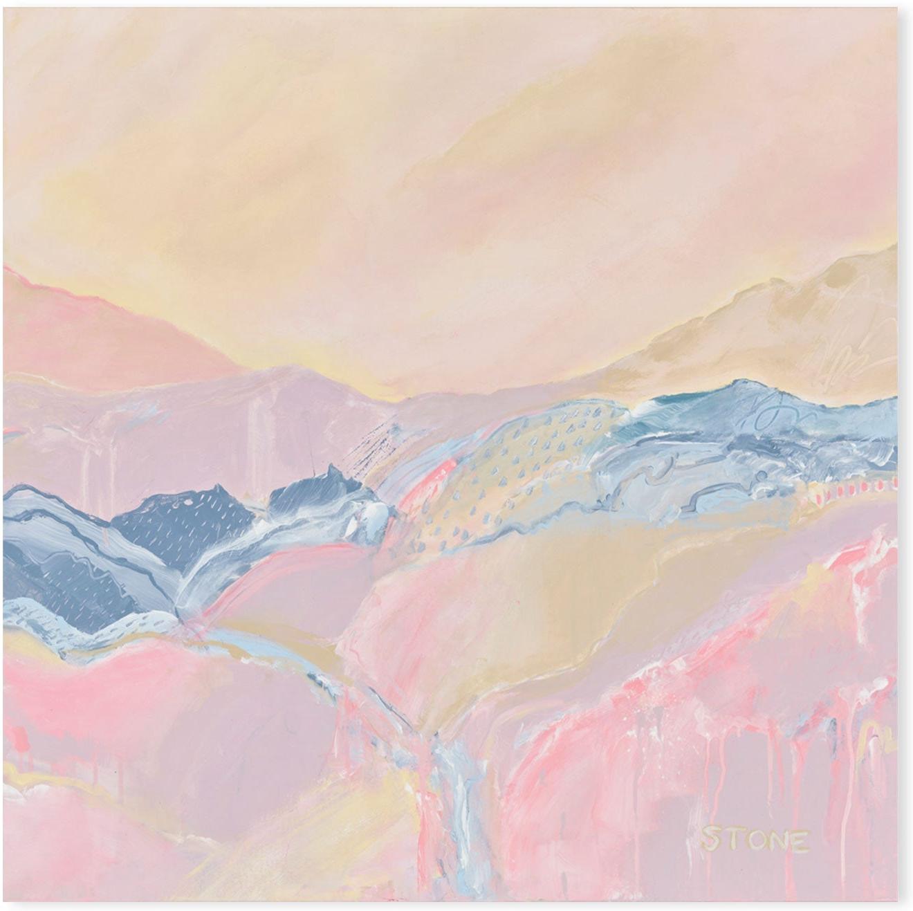 wall-art-print-canvas-poster-framed-Dreamy Pastel Hills , By Belinda Stone-GIOIA-WALL-ART