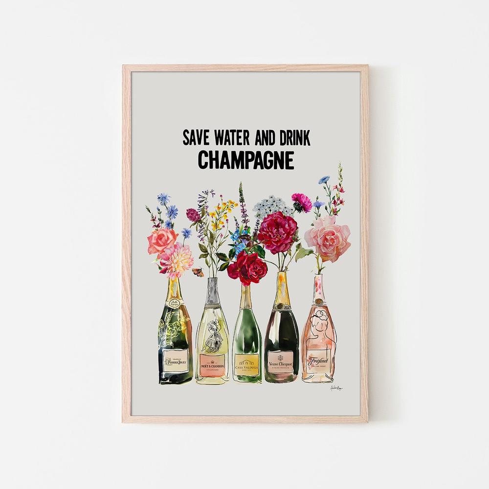 wall-art-print-canvas-poster-framed-drink champagne-5