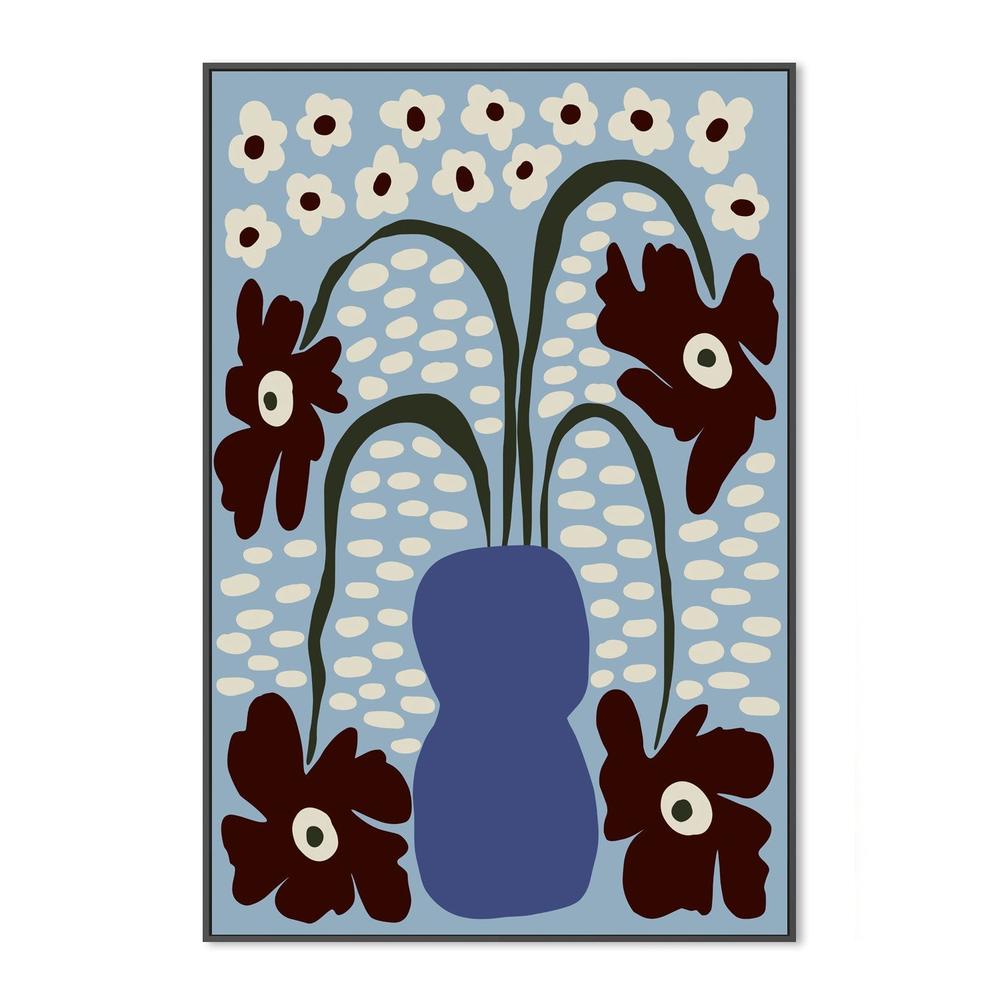 wall-art-print-canvas-poster-framed-Dropping Orange Fern, Style A , By Miho Art Studio-3