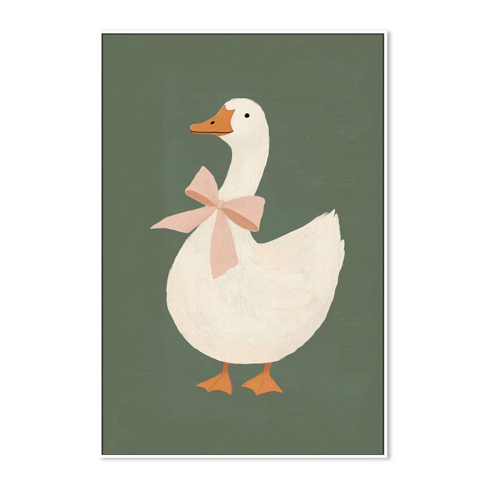 wall-art-print-canvas-poster-framed-Duck With Pink Bow , By Melloi Art-5