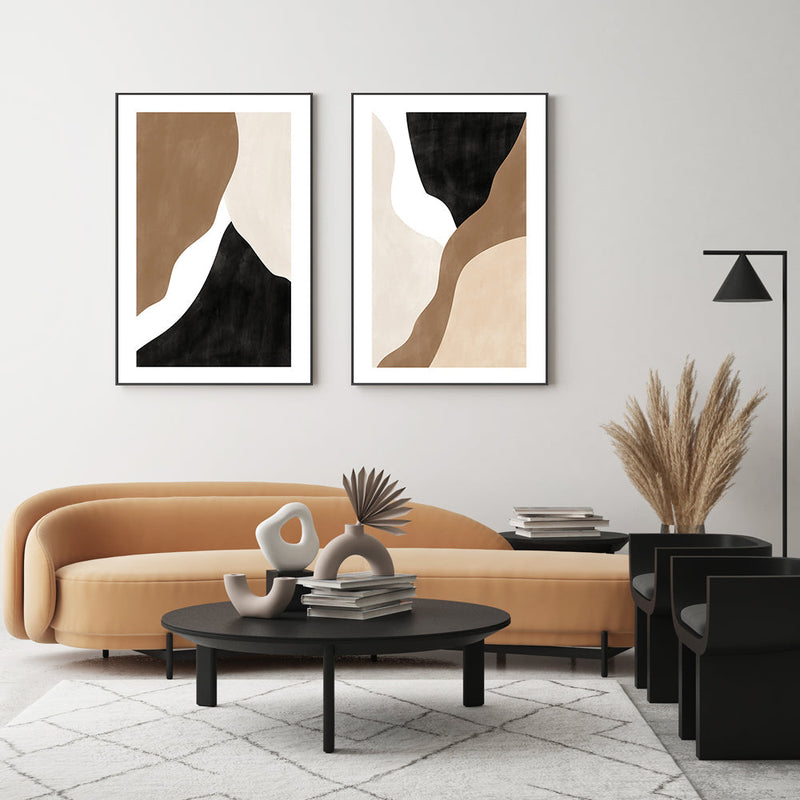 wall-art-print-canvas-poster-framed-Dune, Style A & B, Set Of 2 , By Elena Ristova-GIOIA-WALL-ART