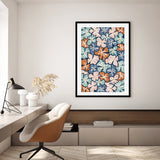 wall-art-print-canvas-poster-framed-Dynamic Blooms , By Elena Ristova-GIOIA-WALL-ART
