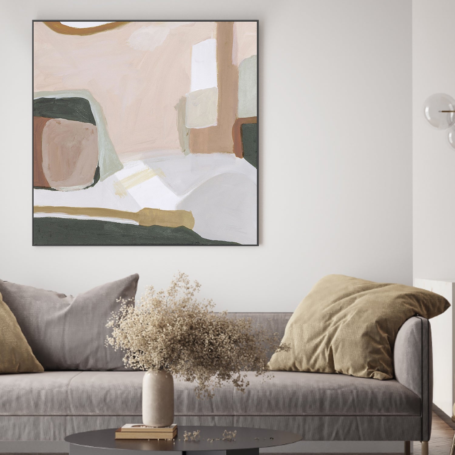 wall-art-print-canvas-poster-framed-Earthen, Warm Pastel Tone-2
