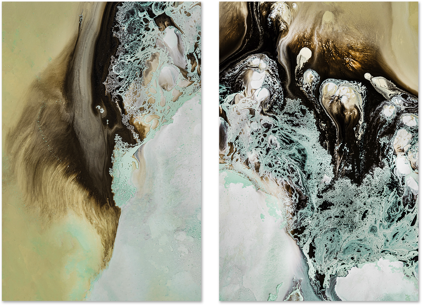 wall-art-print-canvas-poster-framed-Earthly Motion, Style A & B, Set Of 2 , By Petra Meikle-1