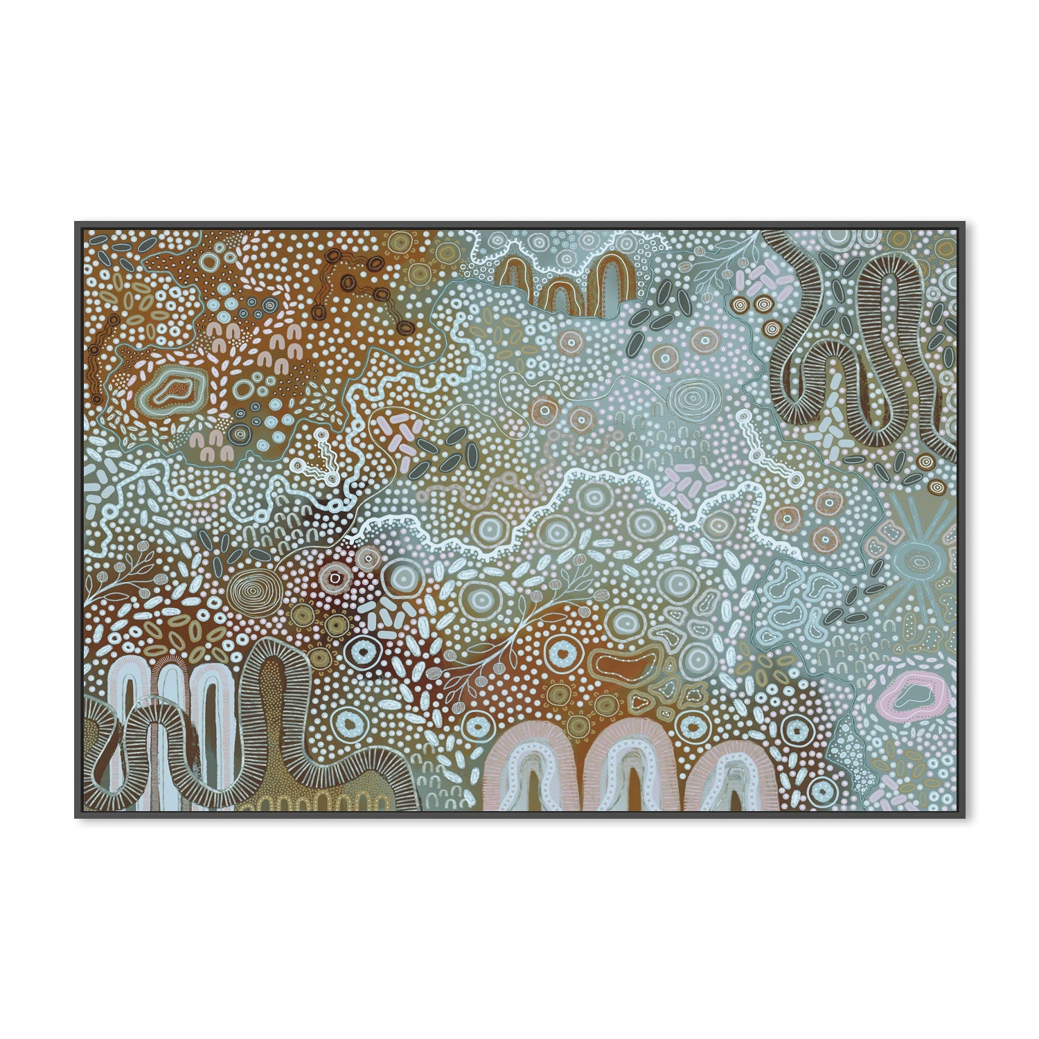 wall-art-print-canvas-poster-framed-Earth’s Gathering, Blue Tones , By Tulearah Shield-3