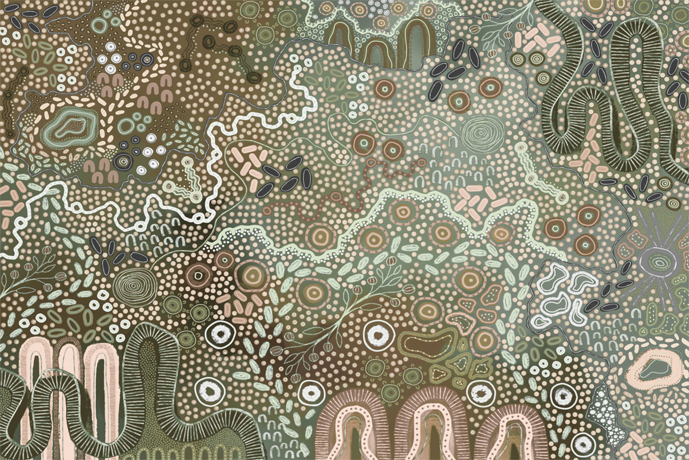 wall-art-print-canvas-poster-framed-Earth’s Gathering, Green Tones , By Tulearah Shield-1