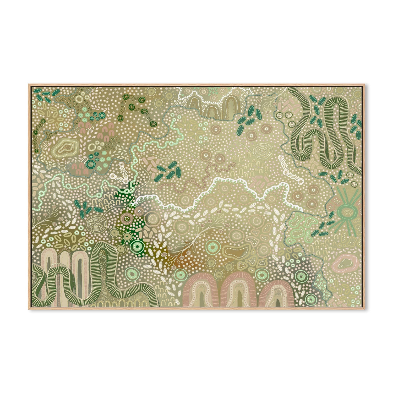 wall-art-print-canvas-poster-framed-Earth’s Gathering, Olive Green Tones , By Tulearah Shield-4