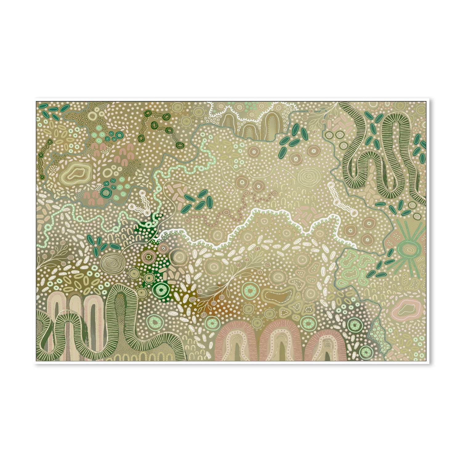 wall-art-print-canvas-poster-framed-Earth’s Gathering, Olive Green Tones , By Tulearah Shield-5
