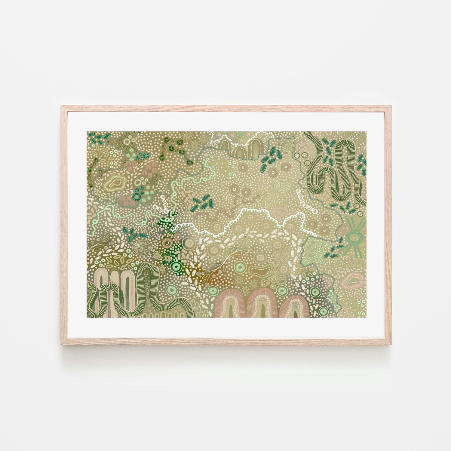 wall-art-print-canvas-poster-framed-Earth’s Gathering, Olive Green Tones , By Tulearah Shield-6