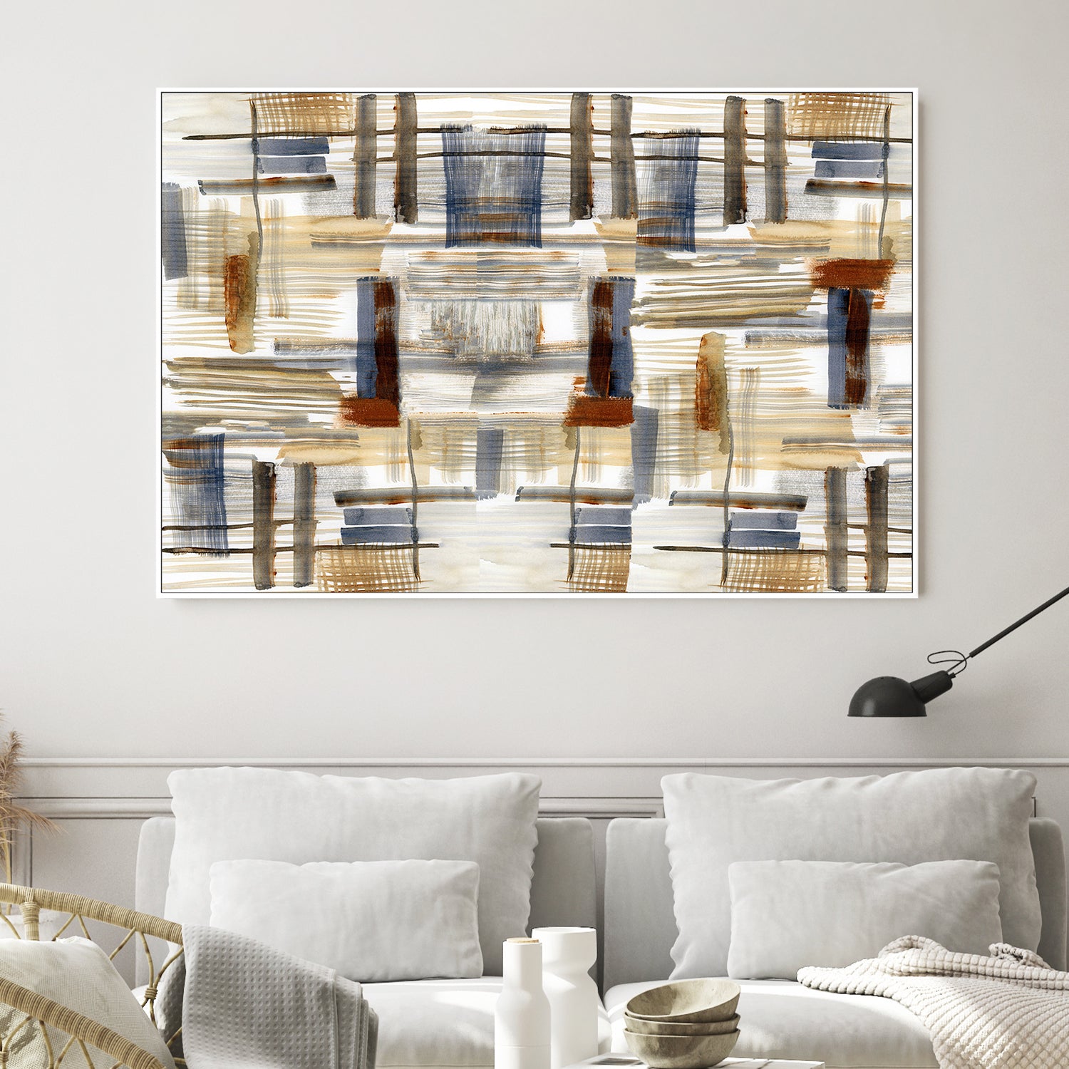 wall-art-print-canvas-poster-framed-Earthtone Shapes, Style A-2