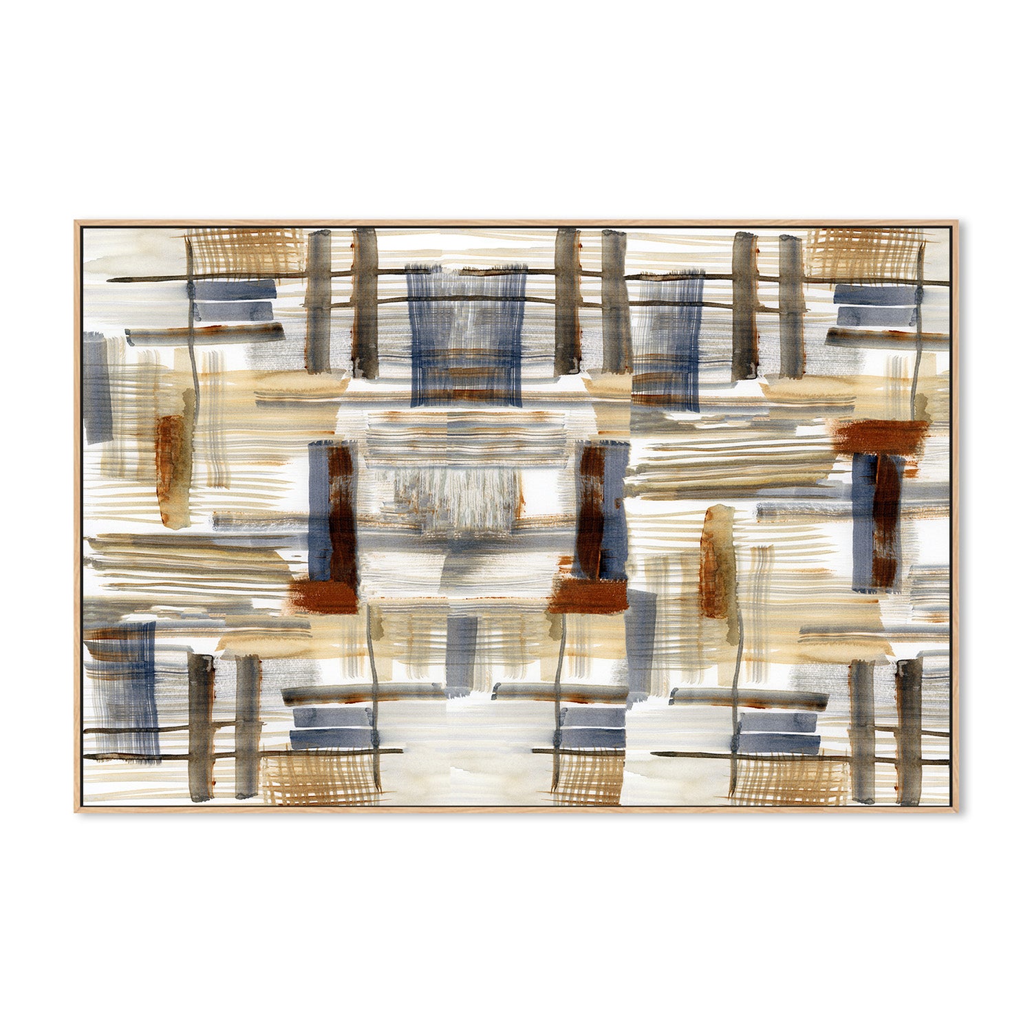 wall-art-print-canvas-poster-framed-Earthtone Shapes, Style A-4