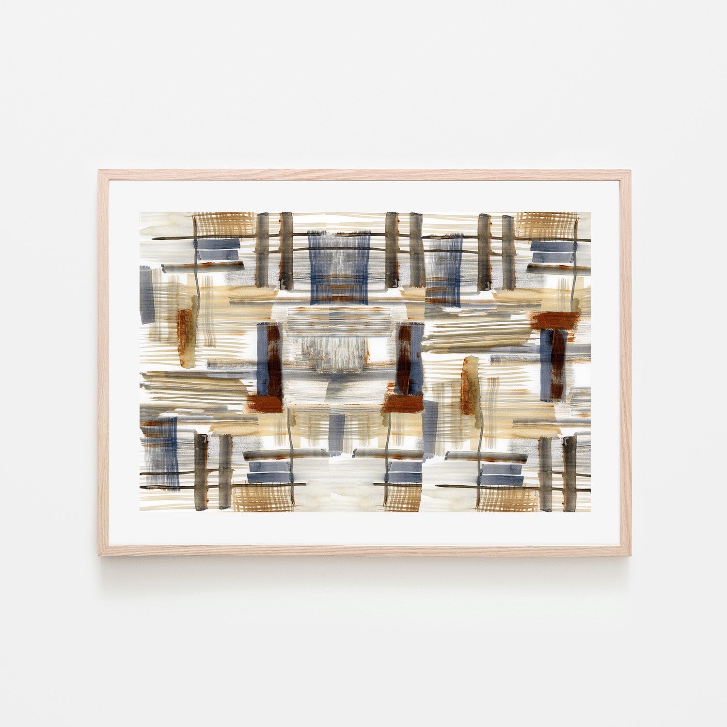 wall-art-print-canvas-poster-framed-Earthtone Shapes, Style A-6