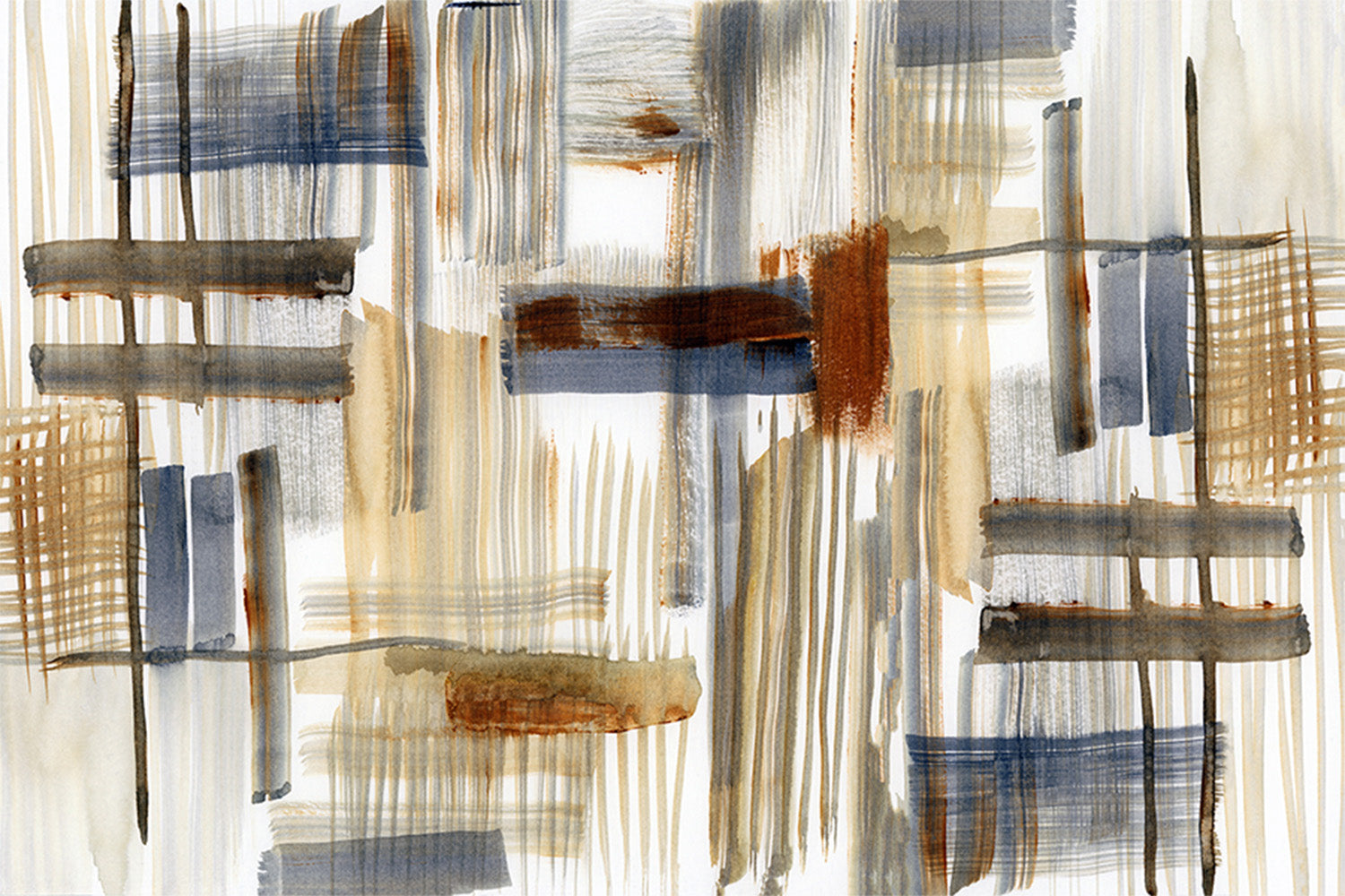 wall-art-print-canvas-poster-framed-Earthtone Shapes, Style B-1