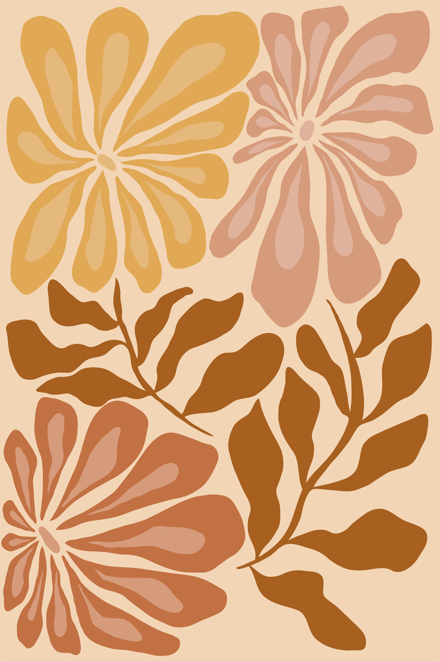 wall-art-print-canvas-poster-framed-Earthy Elegance , By Miho Art Studio-1