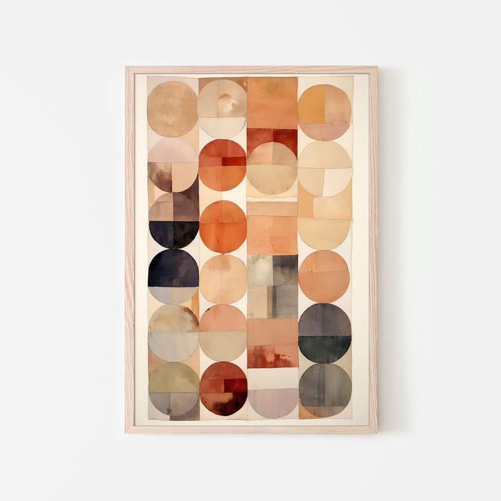 wall-art-print-canvas-poster-framed-Earthy Geometric Flow-6