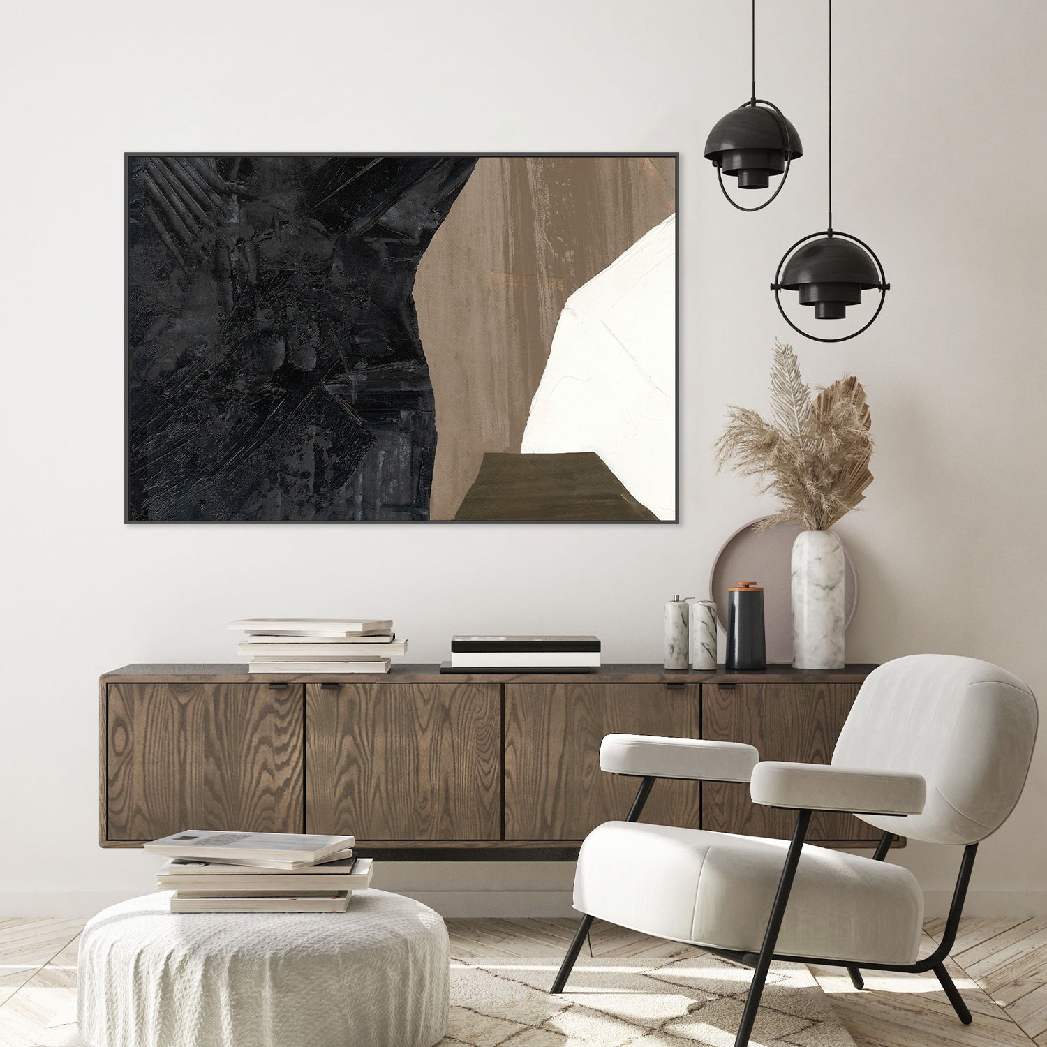 wall-art-print-canvas-poster-framed-Earthy Layers and Textured Forms , Style B-7