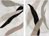 wall-art-print-canvas-poster-framed-Earthy Leaves, Style C & D, Set of 2-GIOIA-WALL-ART