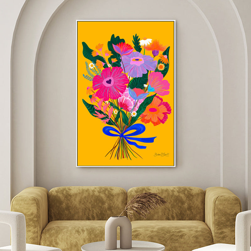 wall-art-print-canvas-poster-framed-Eclectic Flowers-1