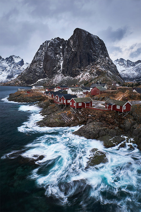 wall-art-print-canvas-poster-framed-Edge of the North Hamnøy in Winter-1
