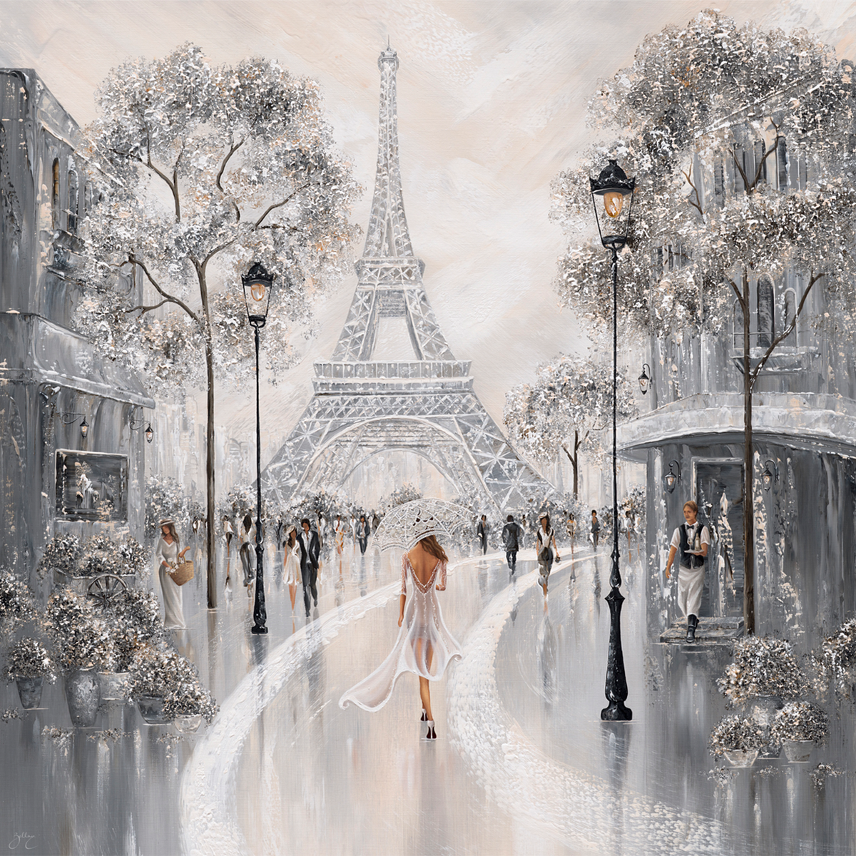 Eiffel Tower, Flair of Paris , By Isabella Karolewicz,Wall Art Canvas