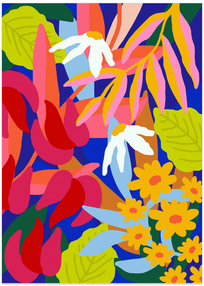 wall-art-print-canvas-poster-framed-Electric Garden Party , By Rafaela Mascaro-1