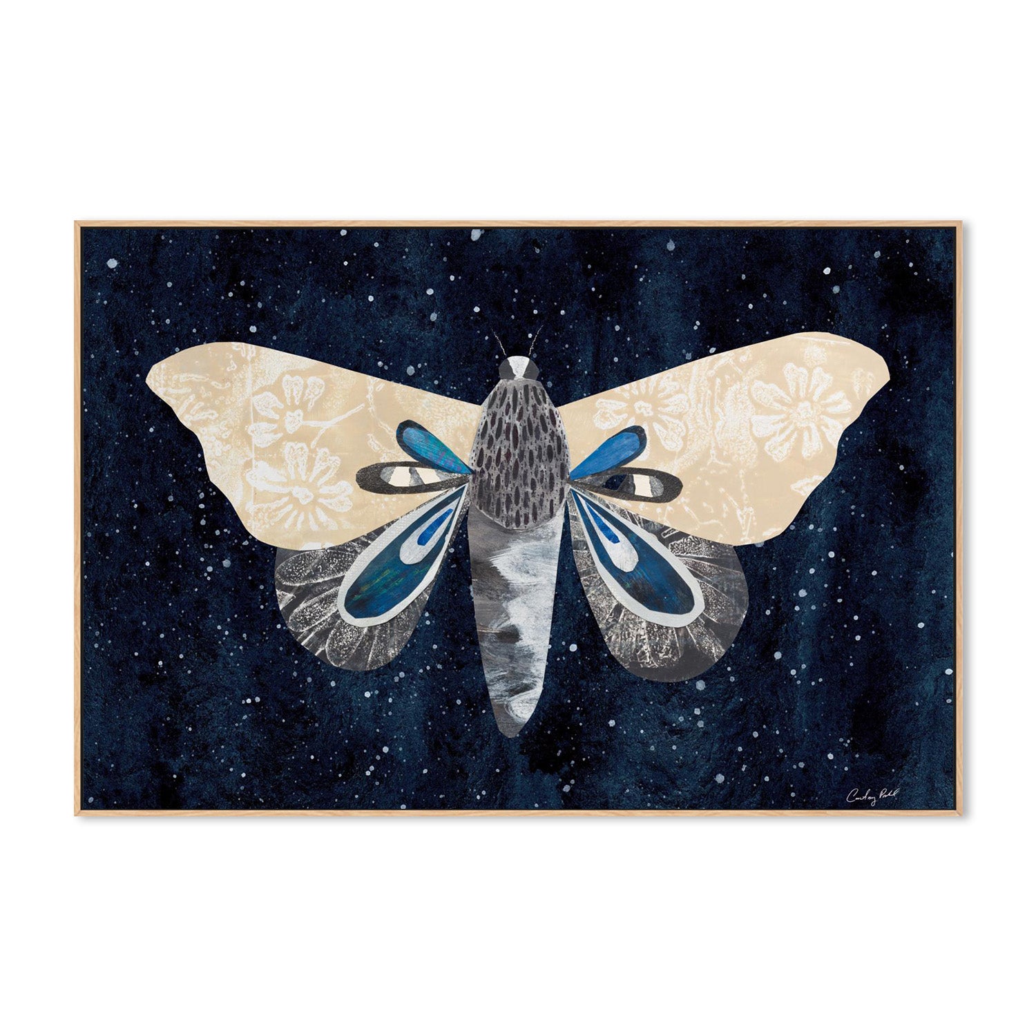 wall-art-print-canvas-poster-framed-Elegant Moth, Style A-4