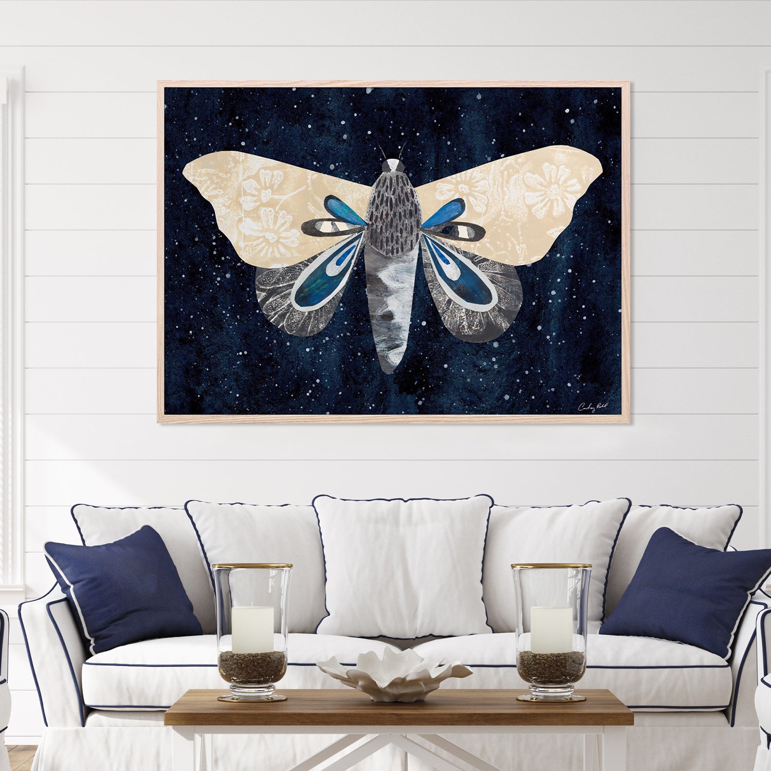 wall-art-print-canvas-poster-framed-Elegant Moth, Style A-7