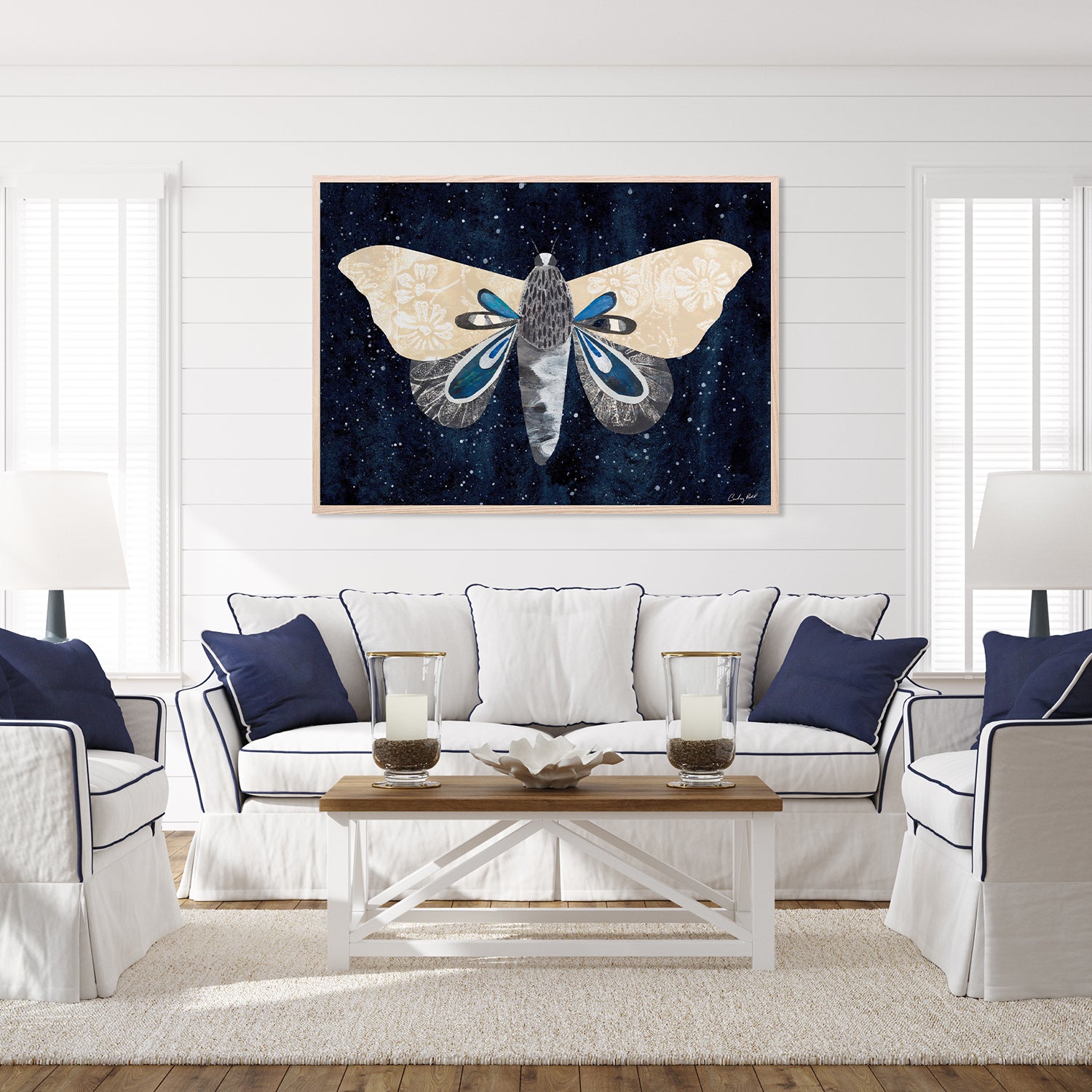 wall-art-print-canvas-poster-framed-Elegant Moth, Style A-8