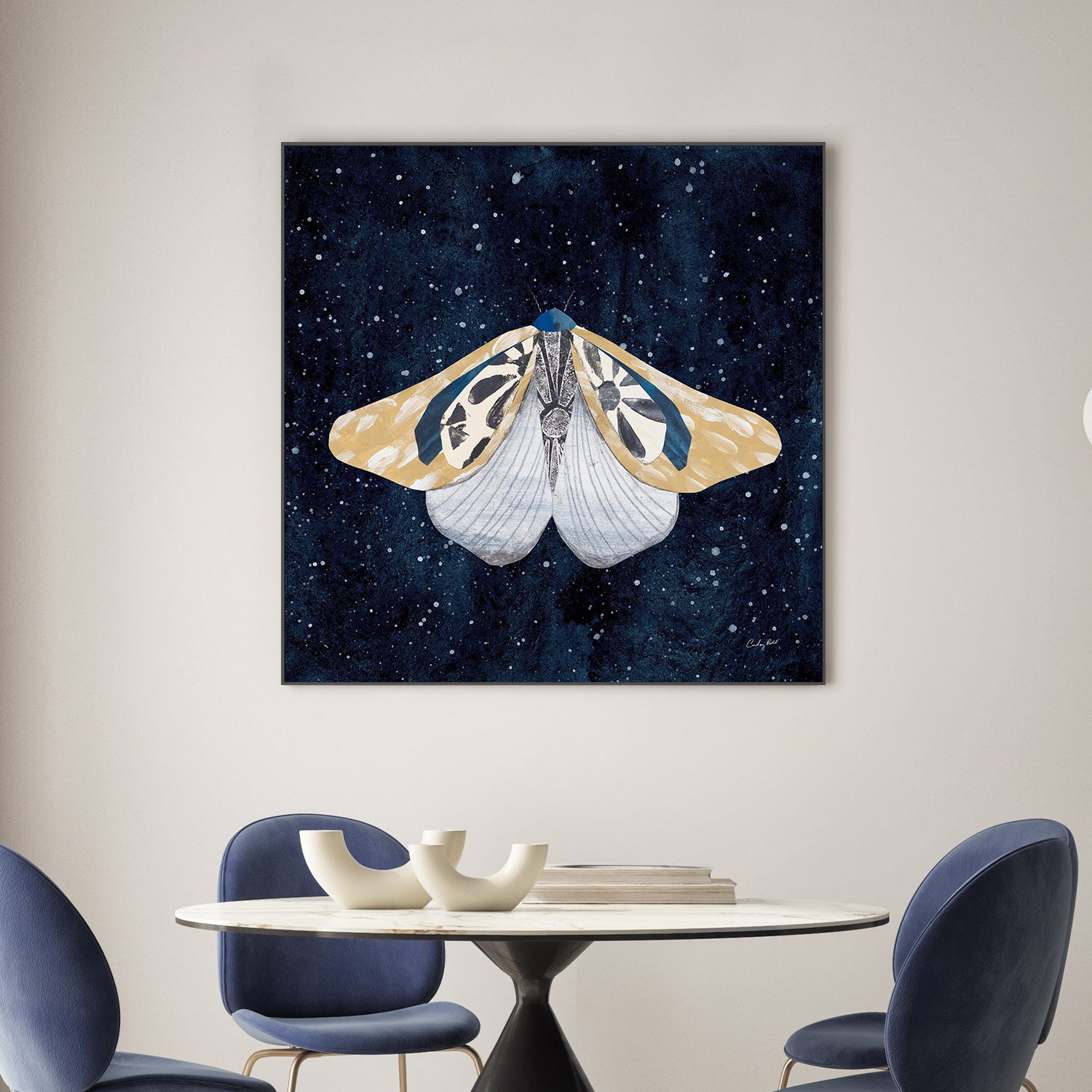 wall-art-print-canvas-poster-framed-Elegant Moth, Style B-2