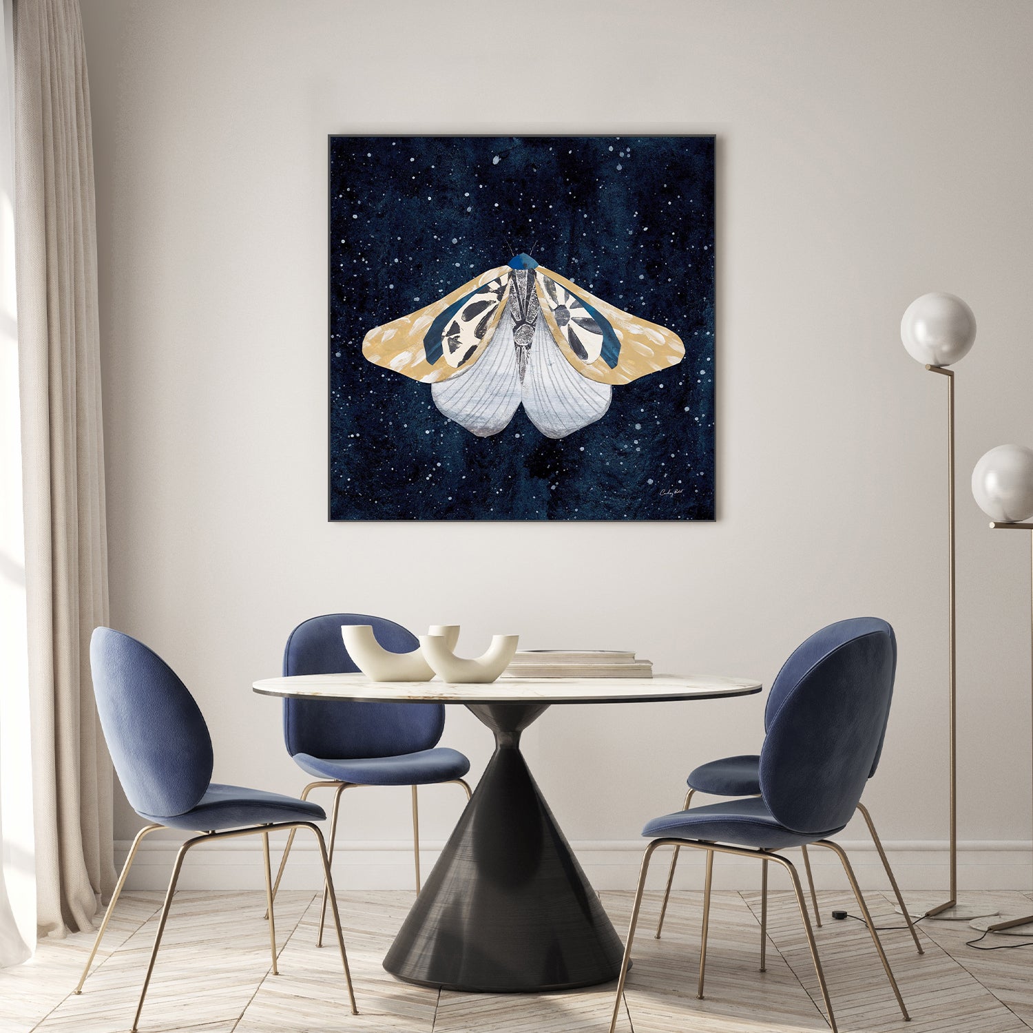 wall-art-print-canvas-poster-framed-Elegant Moth, Style B-9