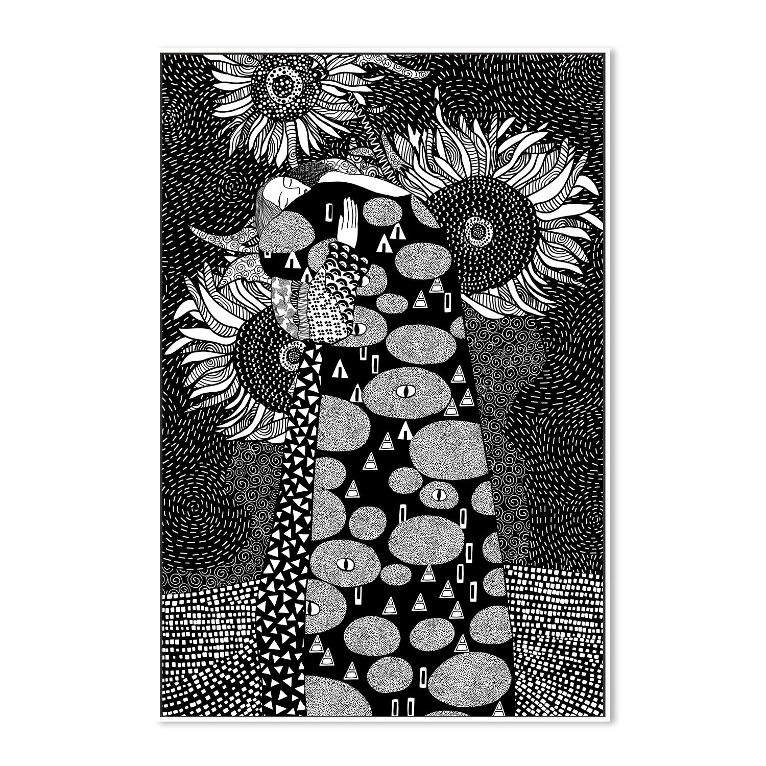 wall-art-print-canvas-poster-framed-Embrace With Sunflowers-5