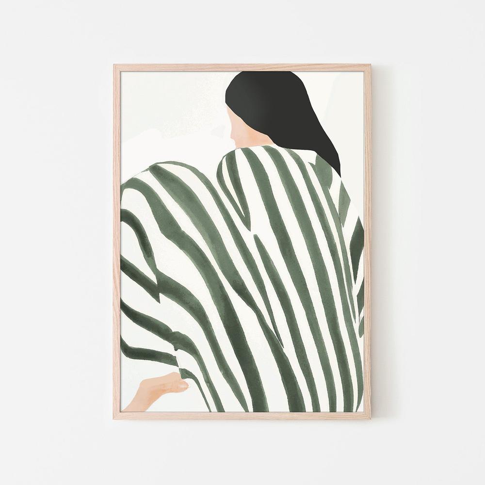 wall-art-print-canvas-poster-framed-Emerald Stria-6