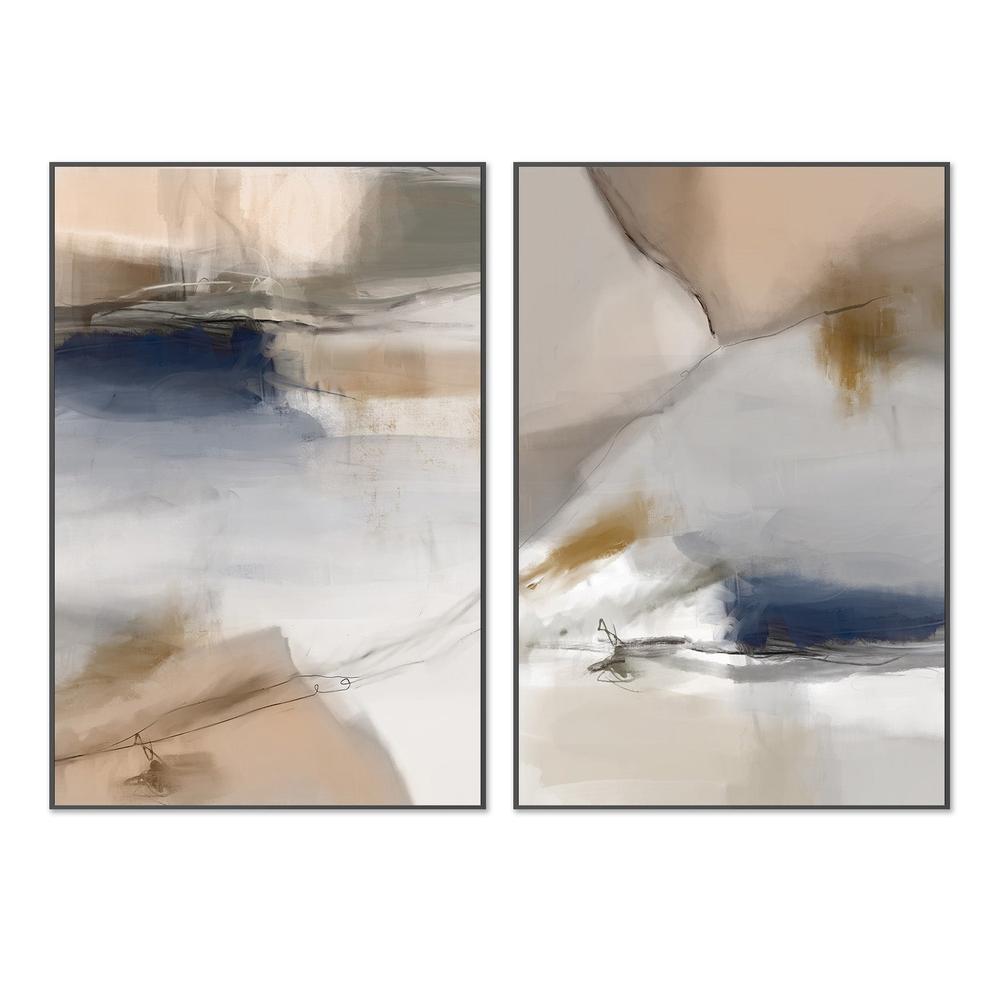 wall-art-print-canvas-poster-framed-End Of Beginning Abstract, Style A & B, Set Of 2 , By Karine Tonial Grimm-3