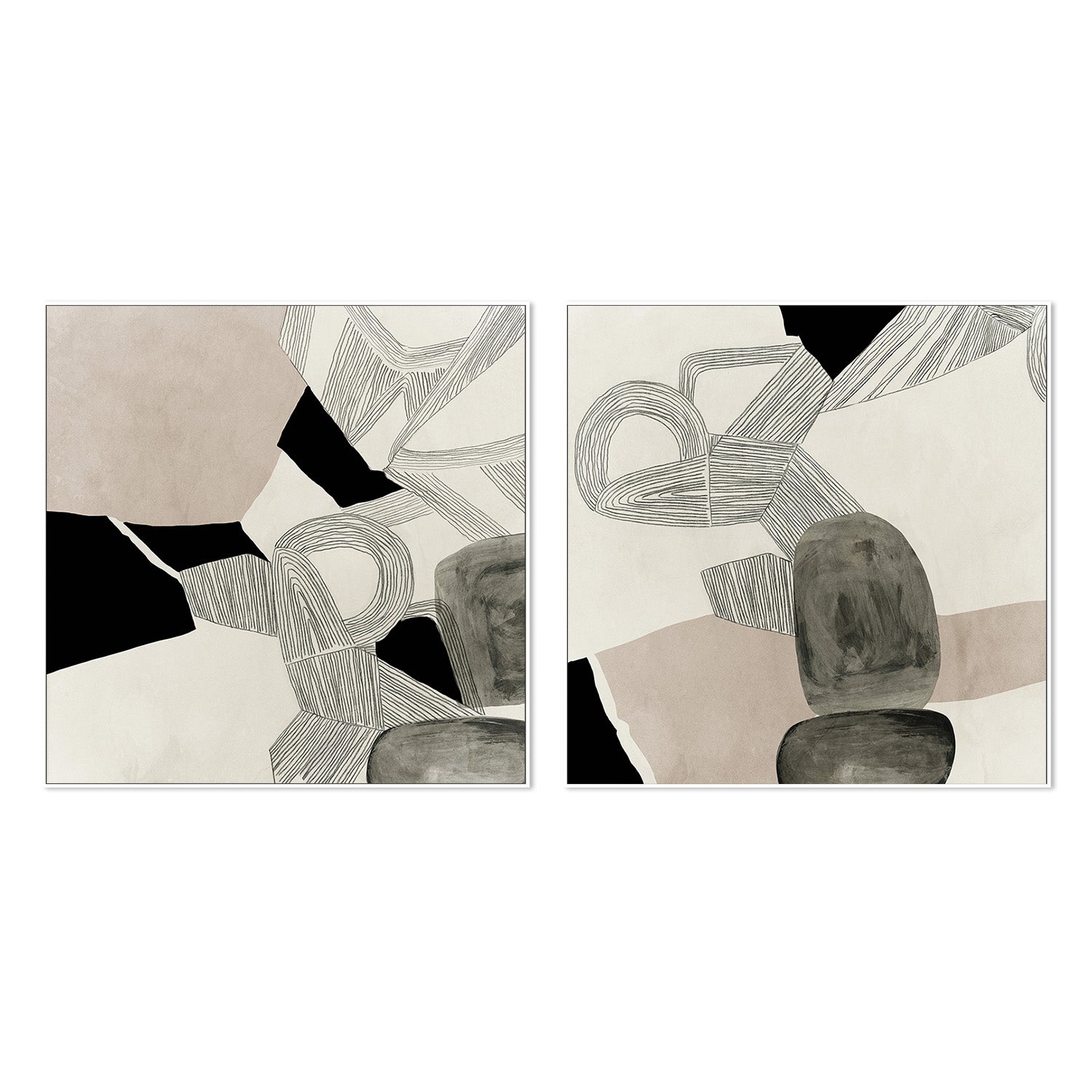 wall-art-print-canvas-poster-framed-Entangled, Style A & B, Set Of 2 , By Tom Reeves-5