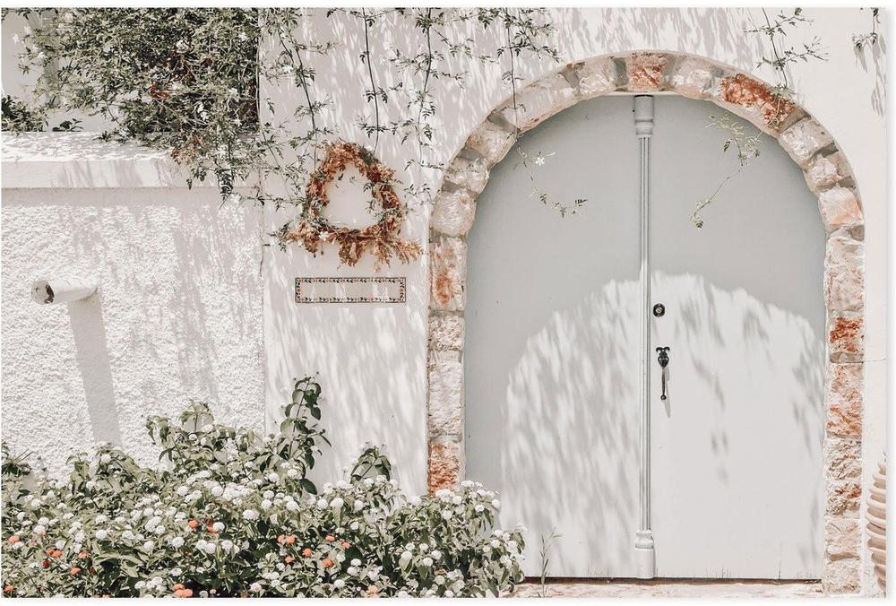 Entrance to greek house-Gioia-Prints-Framed-Canvas-Poster-GIOIA-WALL-ART