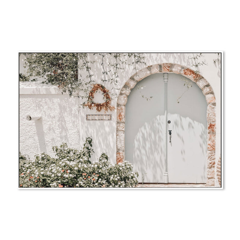 Entrance to greek house-Gioia-Prints-Framed-Canvas-Poster-GIOIA-WALL-ART