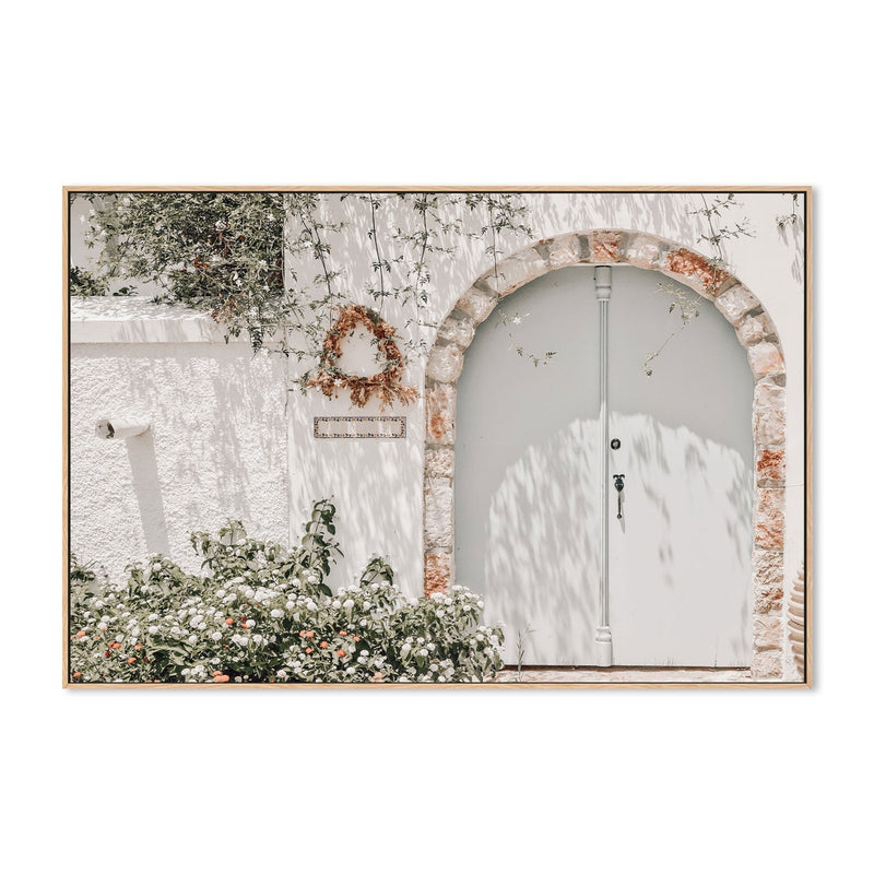 Entrance to greek house-Gioia-Prints-Framed-Canvas-Poster-GIOIA-WALL-ART