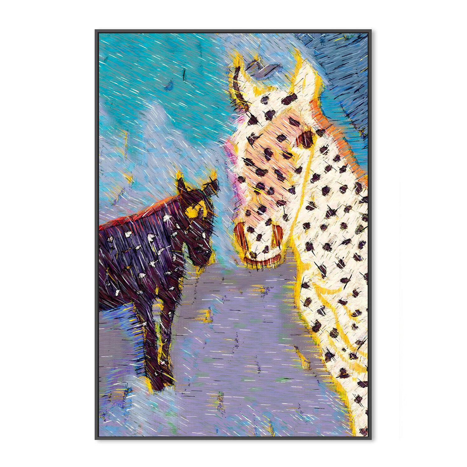 wall-art-print-canvas-poster-framed-Equus Wild Horses-3