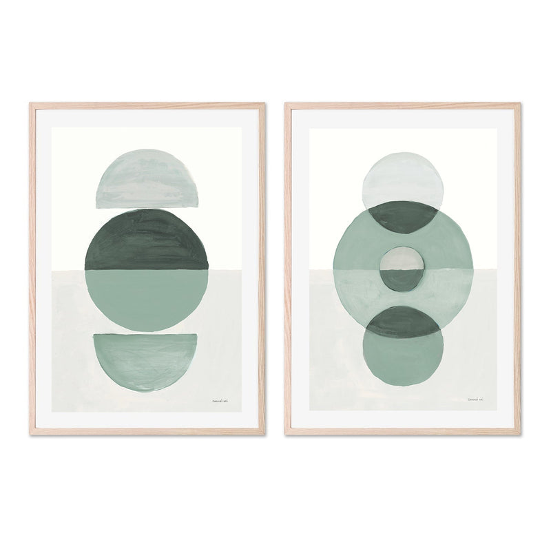 wall-art-print-canvas-poster-framed-Eucalyptus, Style A & B, Set Of 2 , By Danhui Nai-GIOIA-WALL-ART