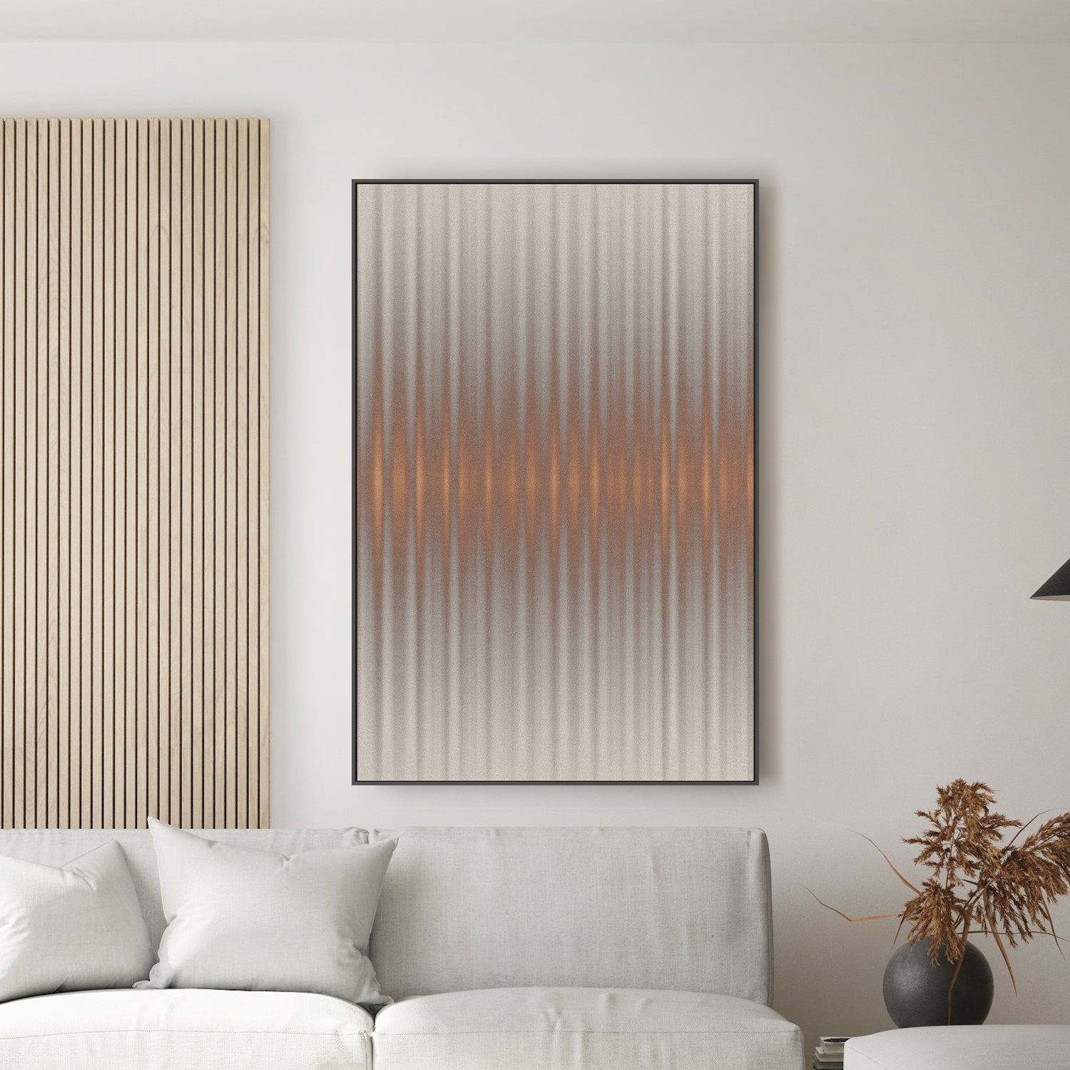 wall-art-print-canvas-poster-framed-Euphoria, Gray and Orange-2