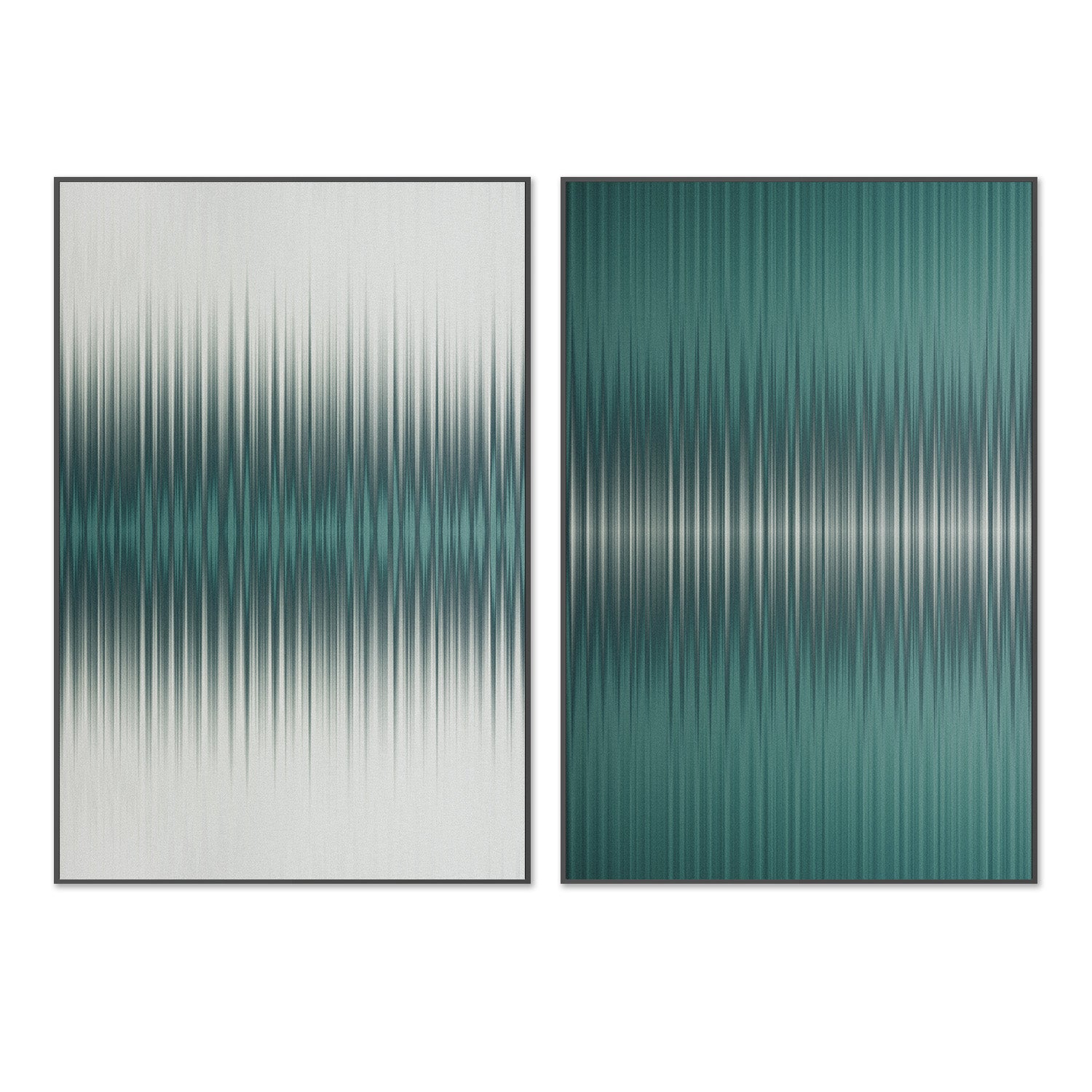 wall-art-print-canvas-poster-framed-Euphoria, White and Green, Style A & B, Set Of 2 , By Alma-3