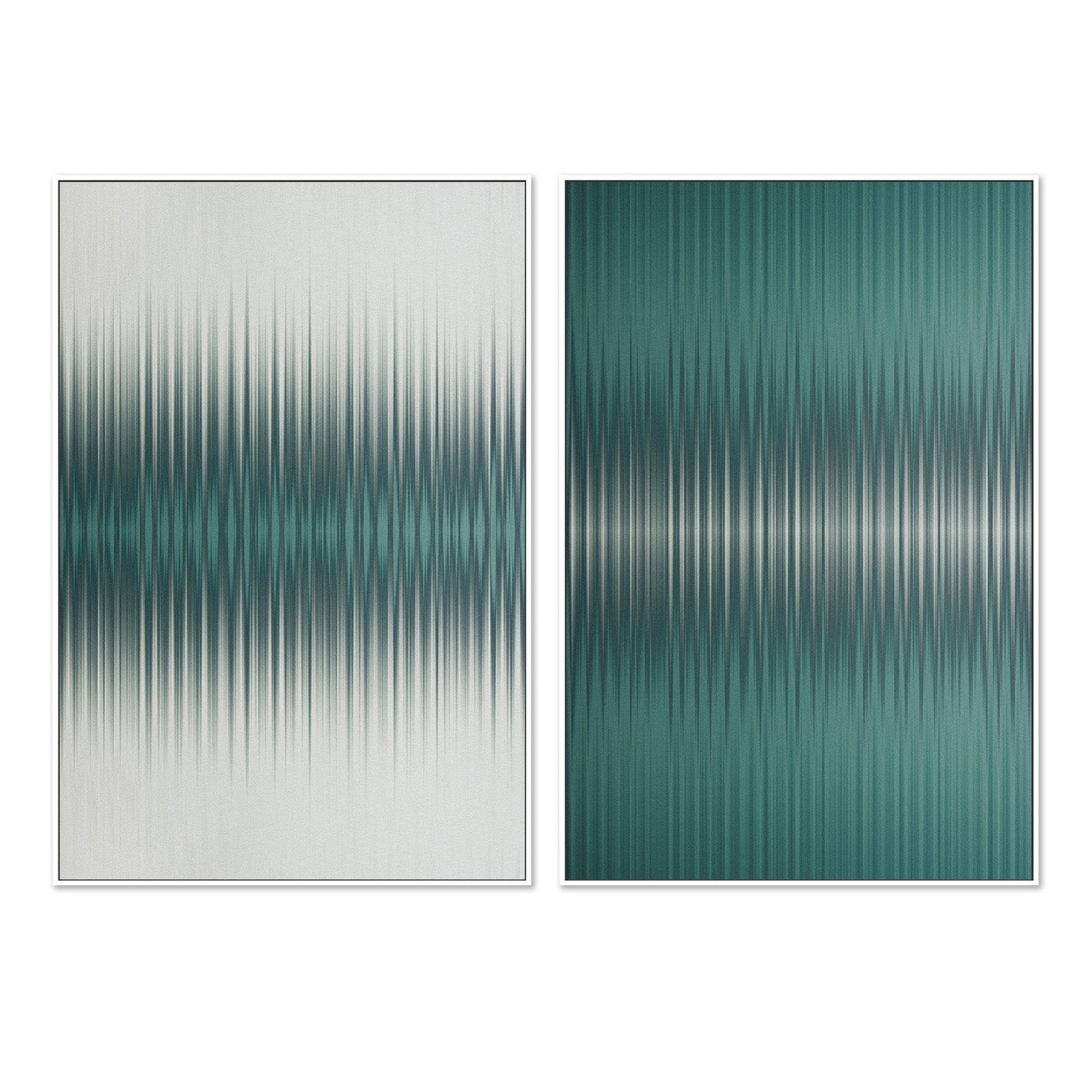 wall-art-print-canvas-poster-framed-Euphoria, White and Green, Style A & B, Set Of 2 , By Alma-5