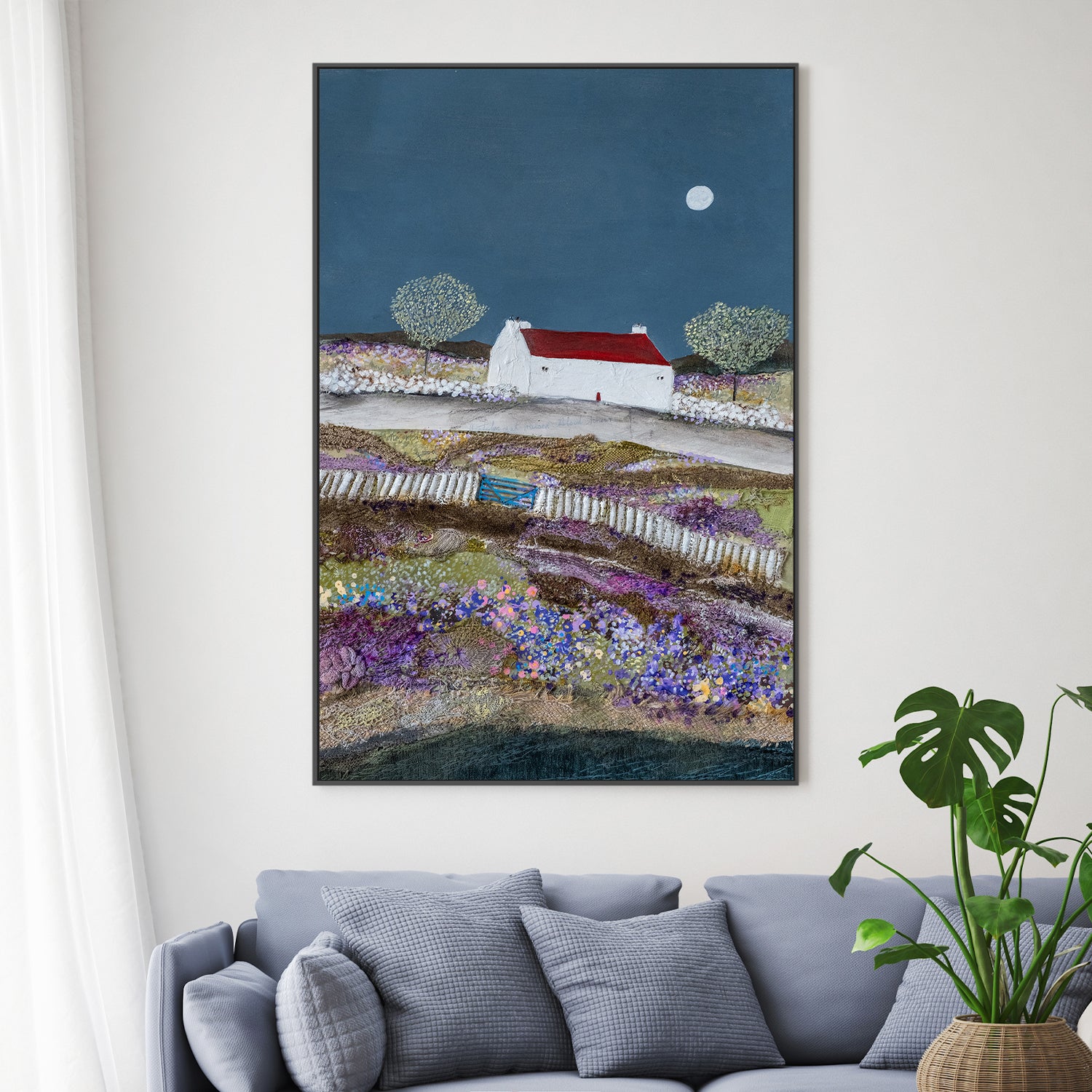 wall-art-print-canvas-poster-framed-Evening Meadow , By Louise O'Hara-2