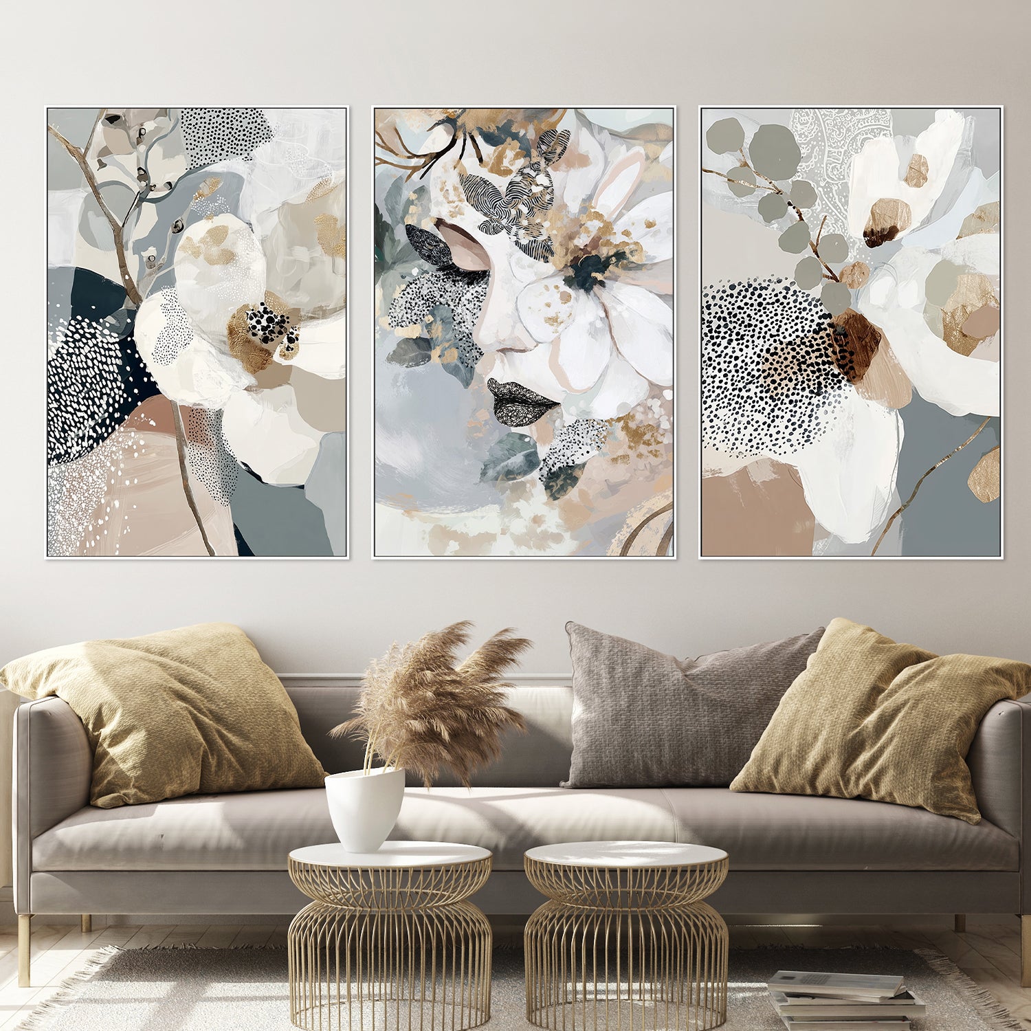 wall-art-print-canvas-poster-framed-Fae, Style A, B & C, Set Of 3-2
